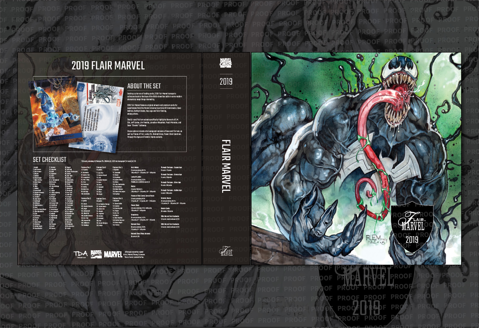 2019 Marvel Flair Custom Binder Art Kit