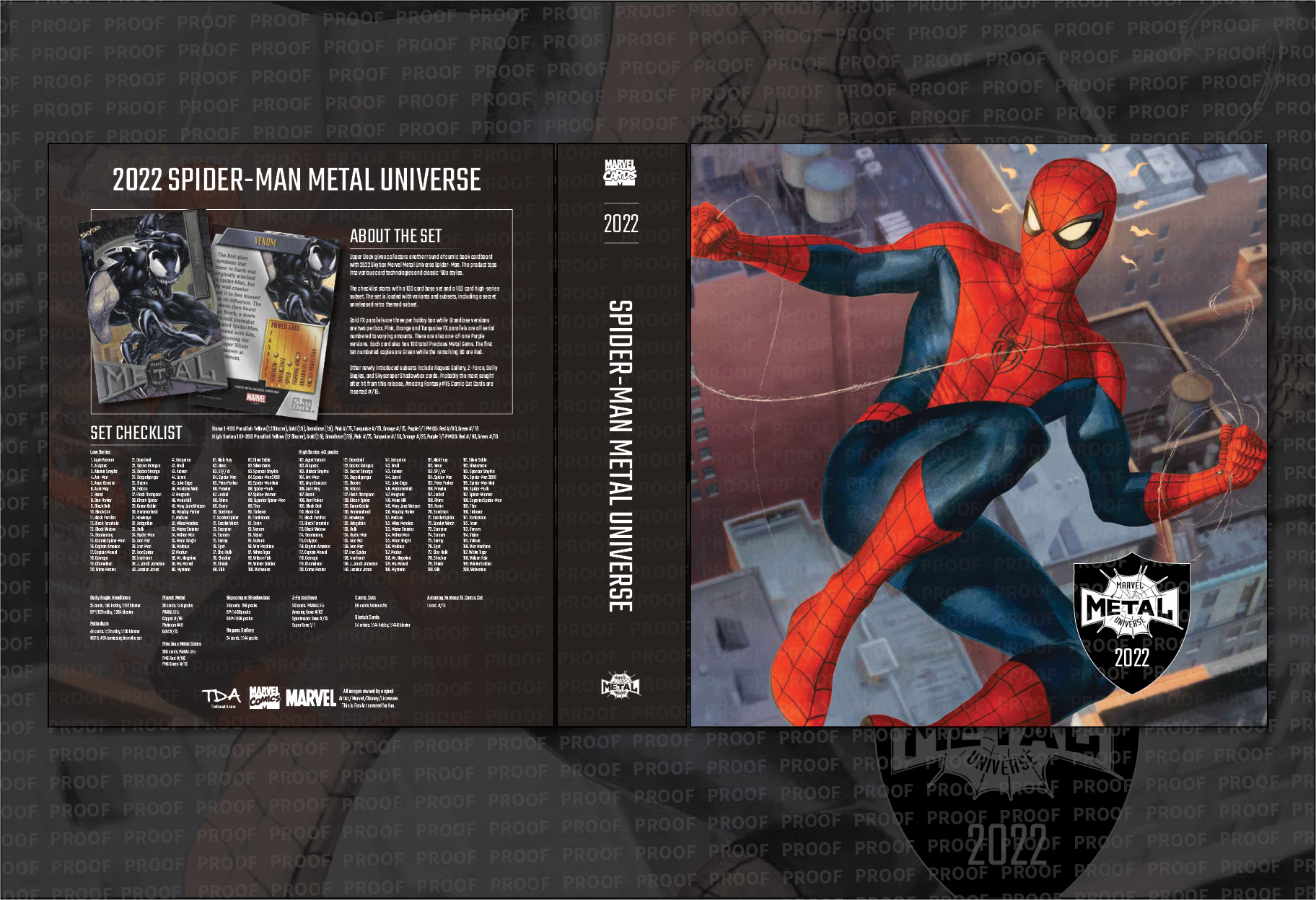 2022 Marvel Metal Universe Spider-Man Custom Binder Art Kit
