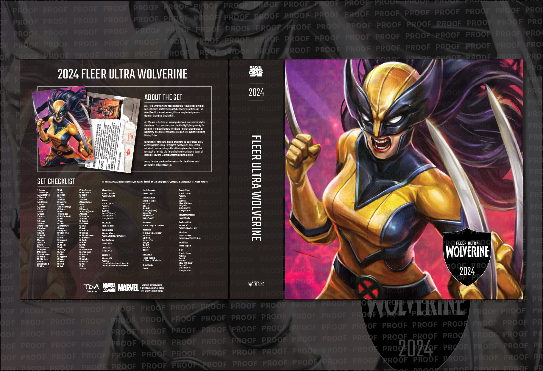 2024 Fleer Ultra Wolverine Custom Binder Art Kit