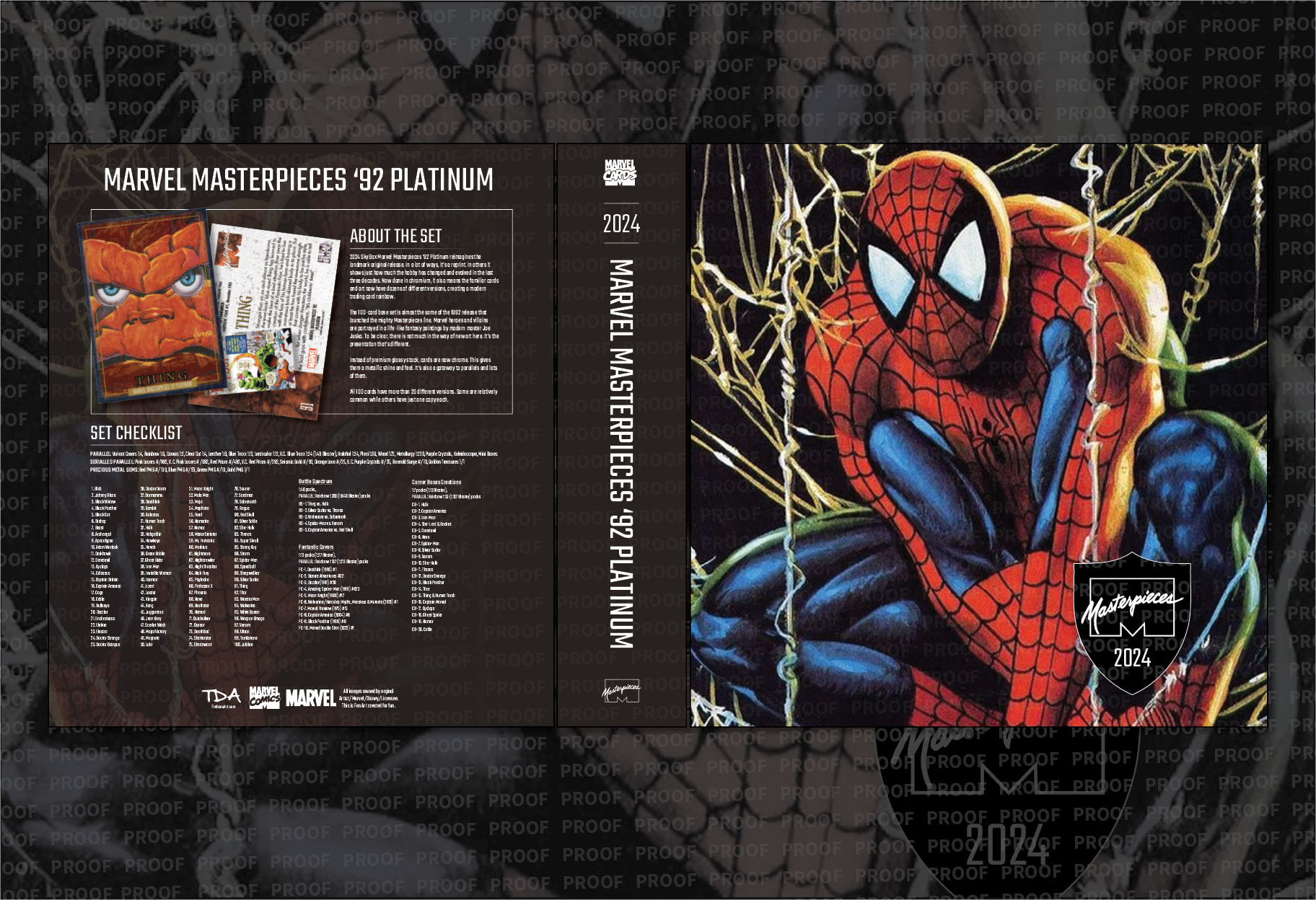 2024 Marvel Masterpieces '92 Platinum Custom Binder Art Kit