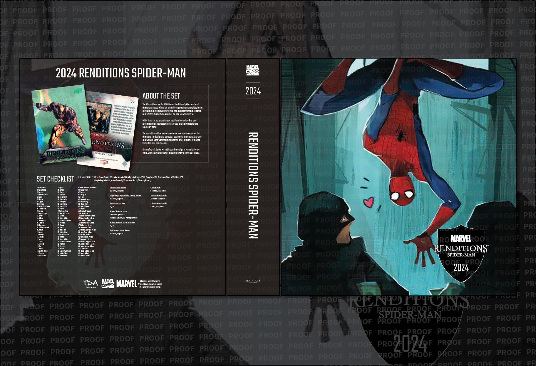 2024 Upper Deck Marvel Renditions Spider-Man Custom Binder Art Kit