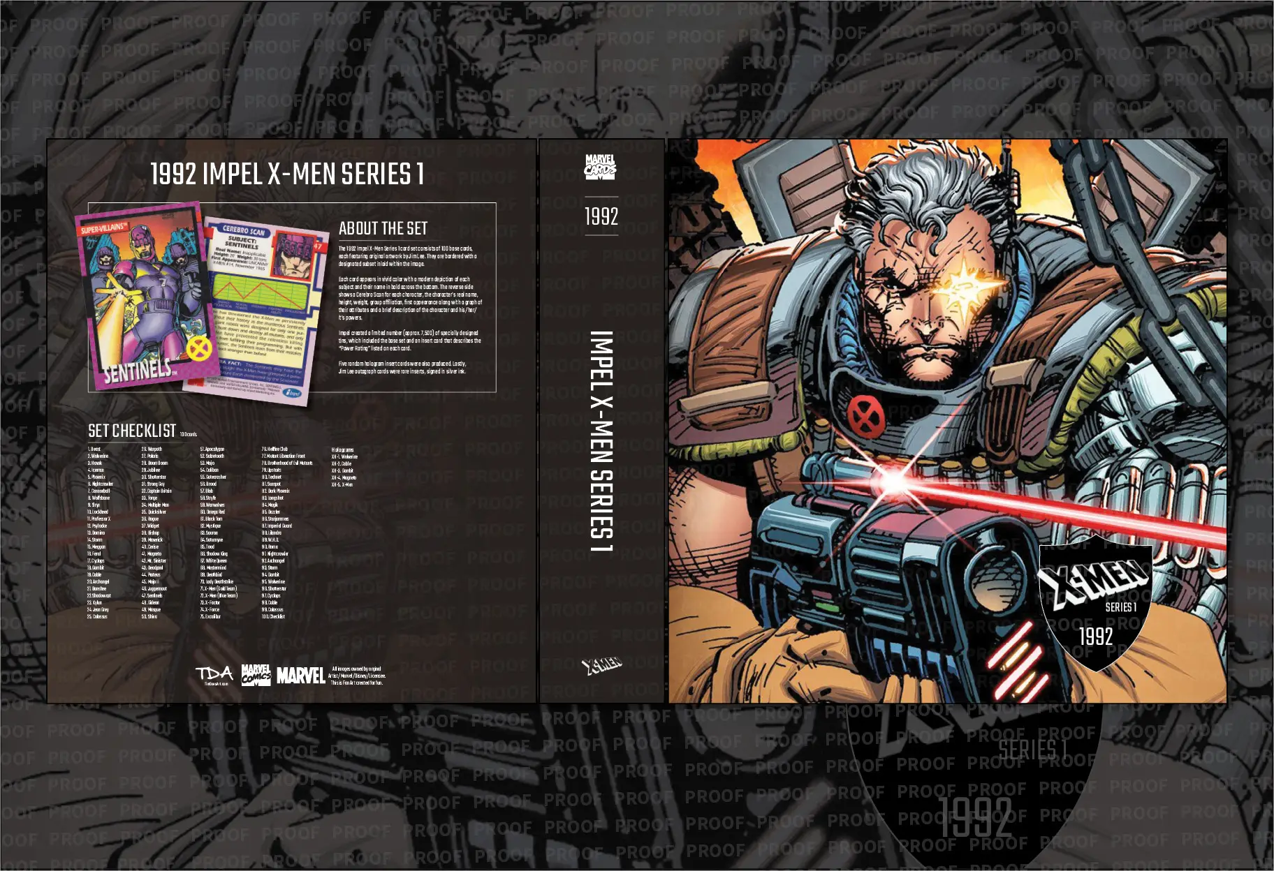 1992 Impel X-Men Series 1 Custom Binder Art Kit