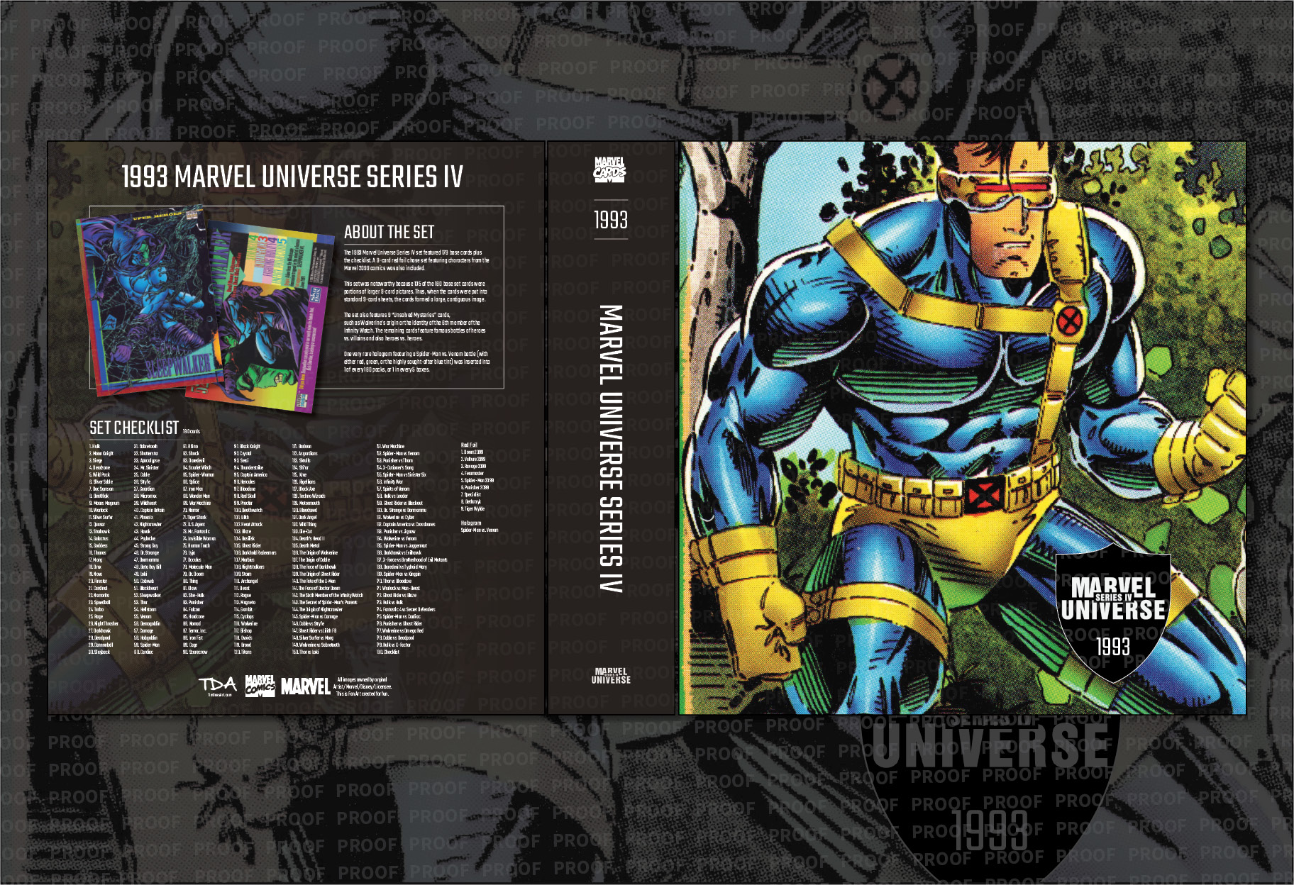 1993 Marvel Universe Series 4 Custom Binder Art Kit
